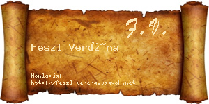 Feszl Veréna névjegykártya